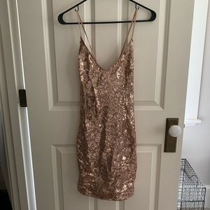 Rose Gold Sequin Dress